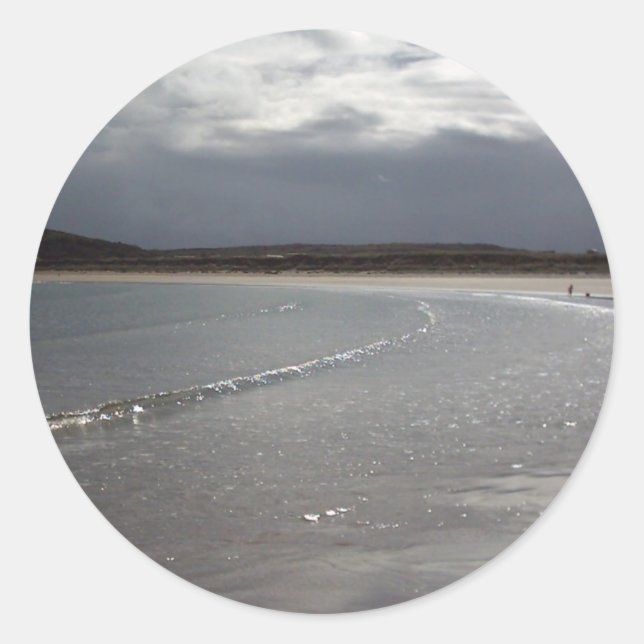 Narin Stand, Donegal, Irland Runder Aufkleber (Vorderseite)