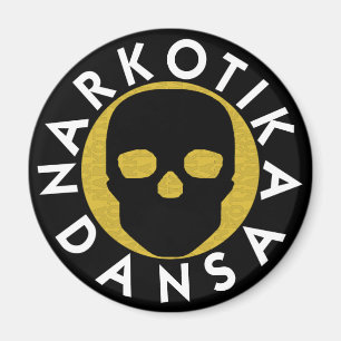 NARKOTIKA LIV Butter runder Magnet schwarz N3
