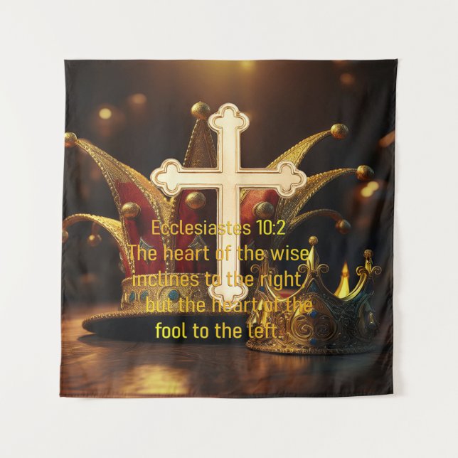 Narr gegen Weise Wandteppich (Vorderseite)