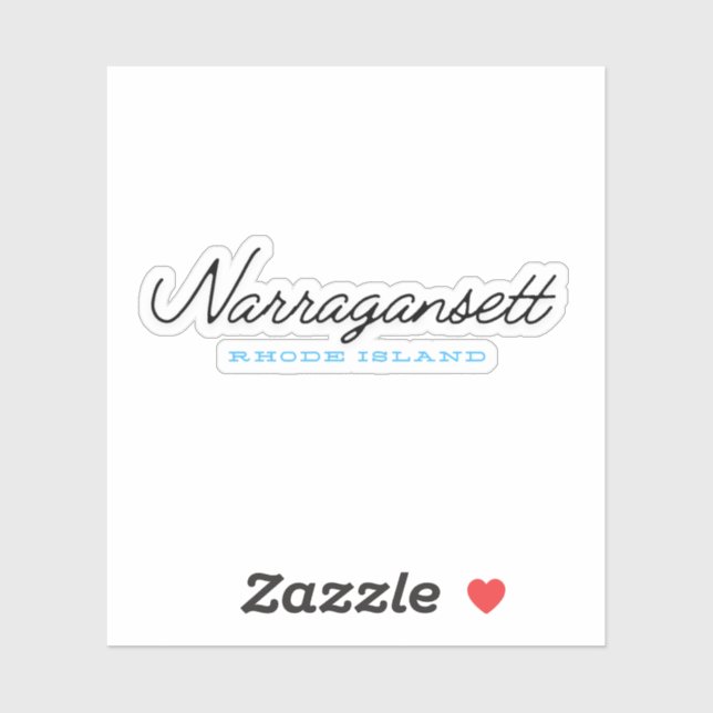 Narraganset Rhode Island Aufkleber (Blatt)