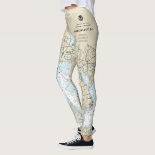 Narragansett Bay Nautical Chart 13221 Leggings