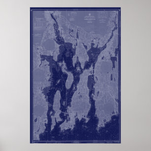 Narragansett Bay Newport Karte Navigationskarte Ku Poster