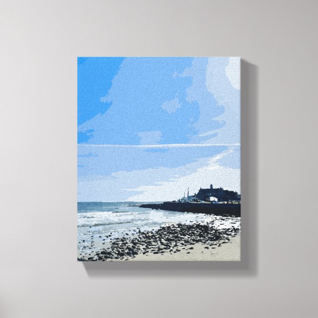 Narragansett Town Beach Rhode Island Painting Leinwanddruck (Vorderseite)