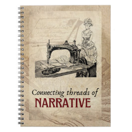 Narrativ für Vintage Nähmaschine Notizblock