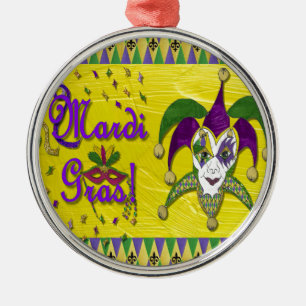 Narrenmaske Mardi Gras Harlekin Ornament Aus Metall