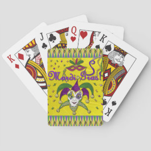 Narrenmaske Mardi Gras Harlekin Spielkarten