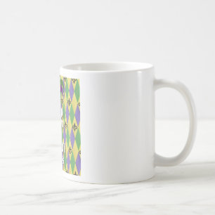 Narrensmaske Bleib ruhig und Mardi Gras Tasse