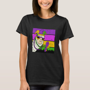 Narrenspiel Lama Maskerade Maske Mardi Gras Karnev T-Shirt