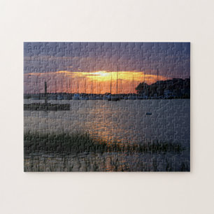 Narrheit Fluss Sonnenuntergang Puzzle
