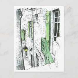 Narrow Street am Mont St. Michel Postkarte