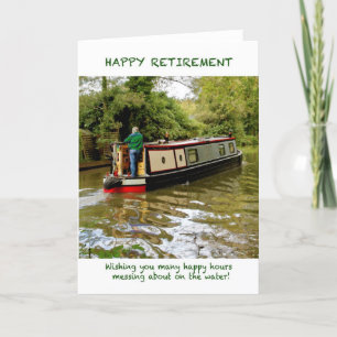 Narrowboat Happy Retirement Card Karte