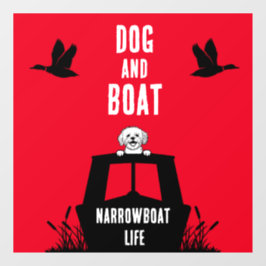 Narrowboat Kanalboat Downer Fensteraufkleber