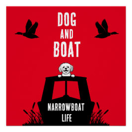 Narrowboat Kanalboat Downer Poster
