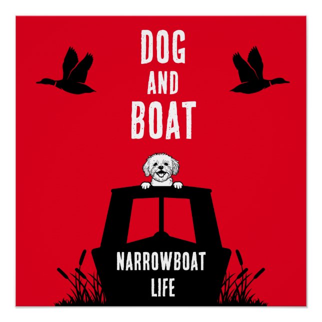 Narrowboat Kanalboat Downer Poster (Vorderseite)