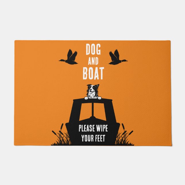 Narrowboat Kanalboat Hunde Liebhaber Fußmatte (Vorderseite)