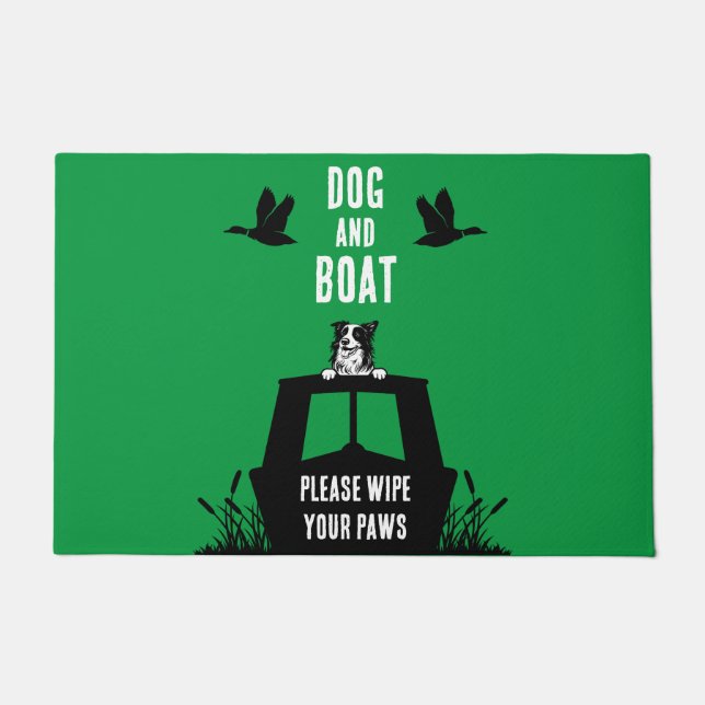 Narrowboat Kanalboat Hunde Liebhaber Fußmatte (Vorderseite)