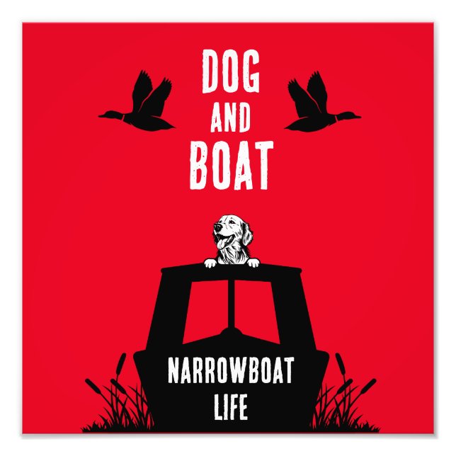 Narrowboat Kanalboat Leben Fotodruck (Vorne)