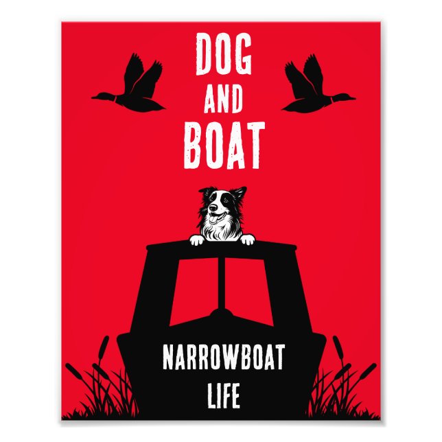 Narrowboat Kanalboat Leben Fotodruck (Vorne)