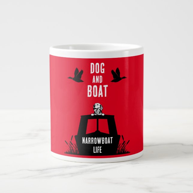 Narrowboat Kanalboat Leben Jumbo-Tasse (Vorderseite)