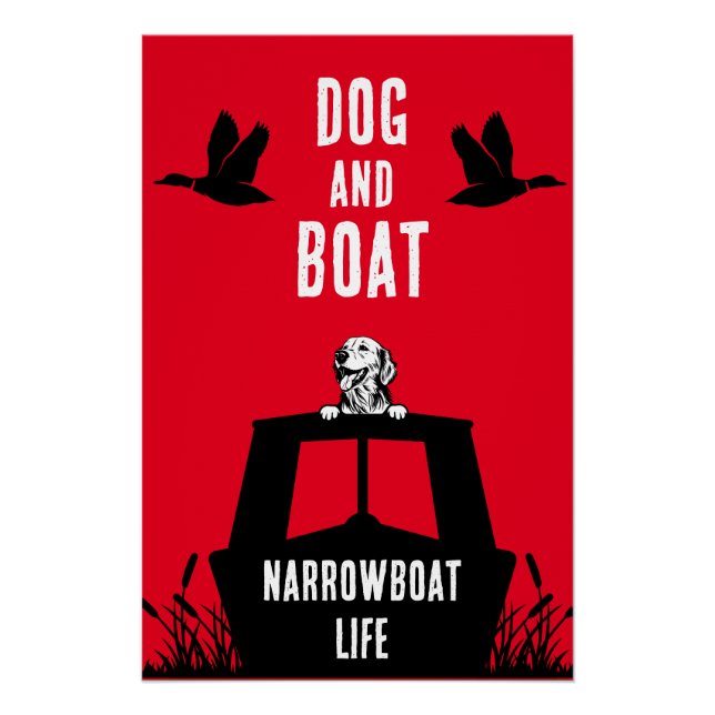 Narrowboat Kanalboat Leben Poster (Vorderseite)