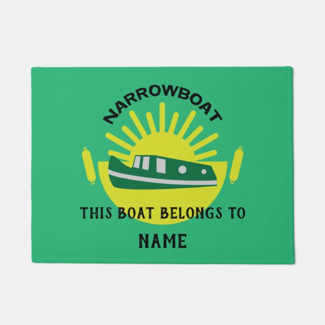 Narrowboat Kanalboot Leben Fußmatte (Vorderseite)