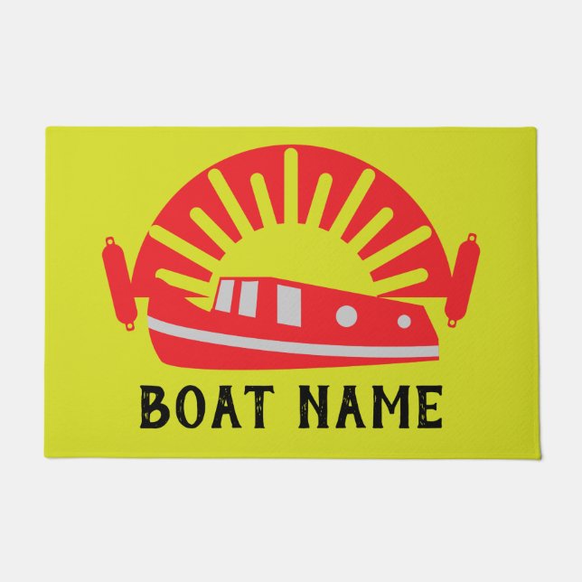 Narrowboat Kanalboot Living Doormat Fußmatte (Vorderseite)