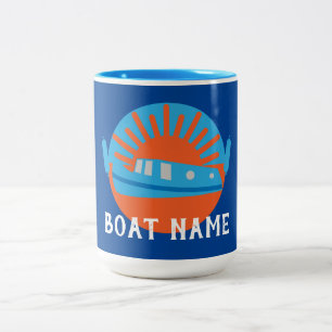 Narrowboat Kanalboot Living Doormat Schlüsselanhän Zweifarbige Tasse