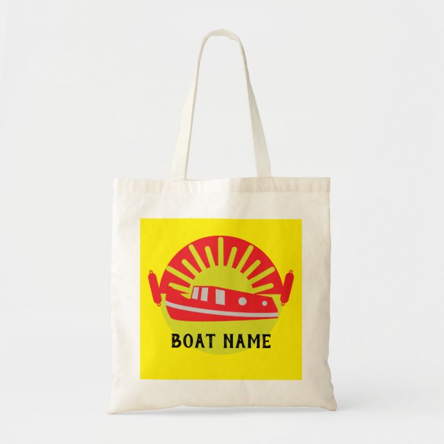 Narrowboat Kanalboot Living Doormat Tragetasche (Vorne)