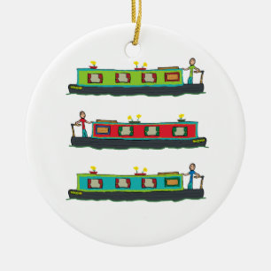 Narrowboat Keramik Ornament