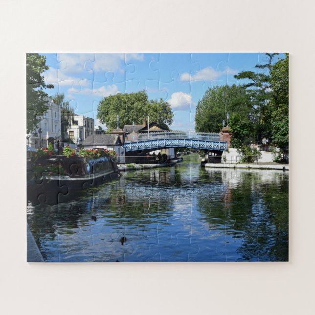 Narrowboat Little Venice London England Puzzle (Horizontal)