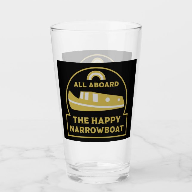 Narrowboat - Zubehör - Kanalboot Geschenke Türe Glas (Vorderseite)