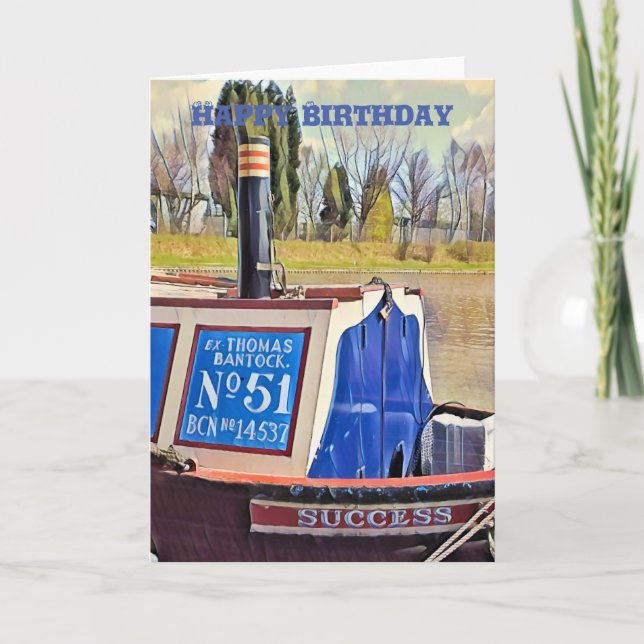 NARROWBOATS BIRTHDAY CARD DANKESKARTE (Vorderseite)
