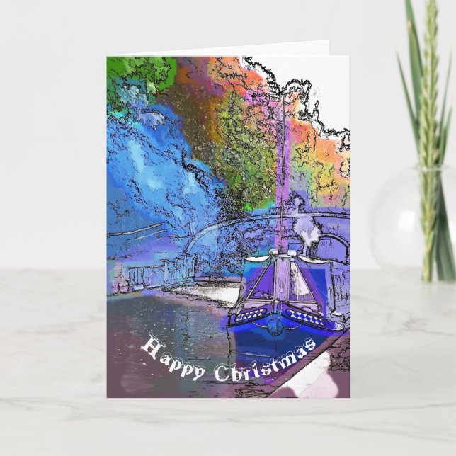 NARROWBOATS FEIERTAGSKARTE (Vorderseite)