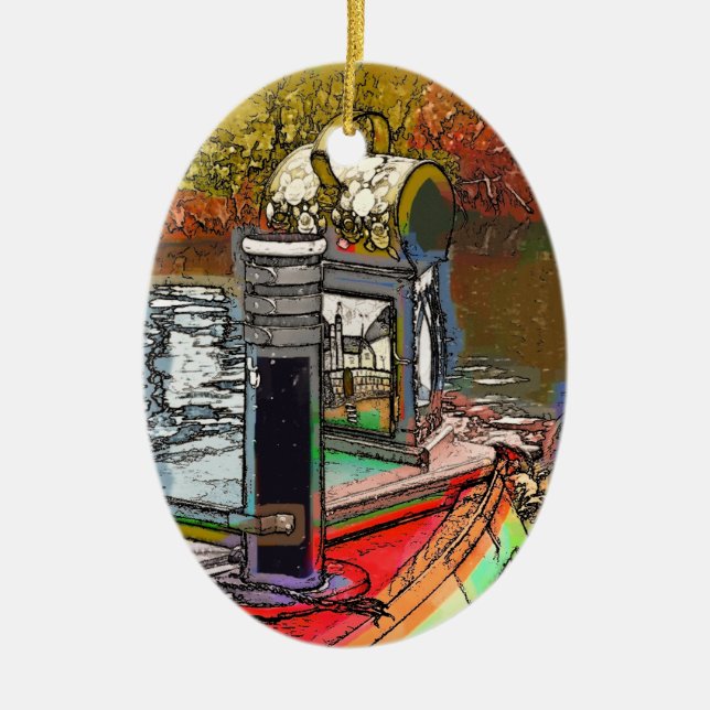 NARROWBOATS KERAMIK ORNAMENT (Vorne)