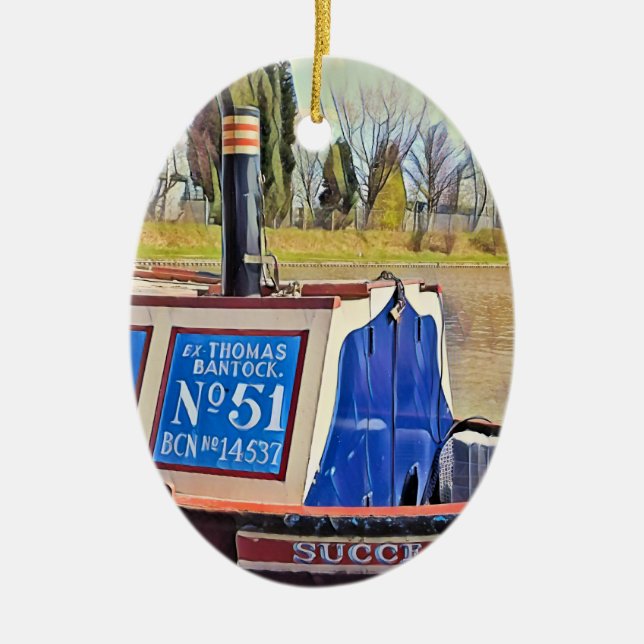 NARROWBOATS KERAMIK ORNAMENT (Vorne)