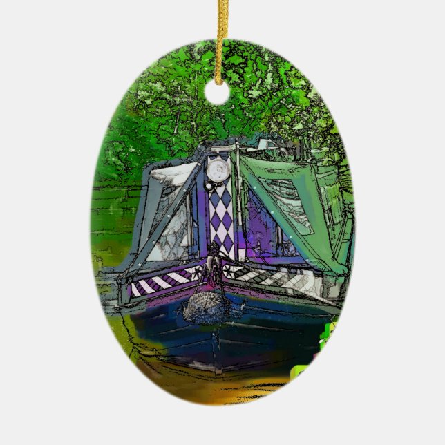 NARROWBOATS KERAMIK ORNAMENT (Vorne)
