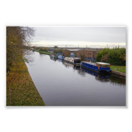 Narrowboats on the Knottingley and Goole Canal Fotodruck
