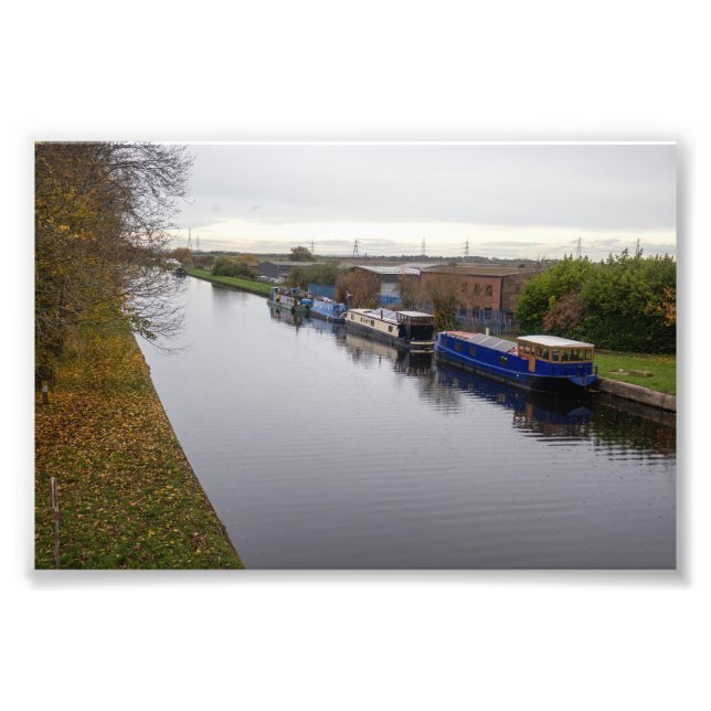 Narrowboats on the Knottingley and Goole Canal Fotodruck (Vorne)