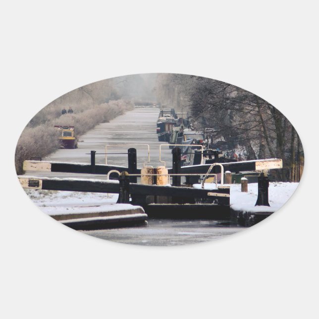 NARROWBOATS OVALER AUFKLEBER (Vorderseite)