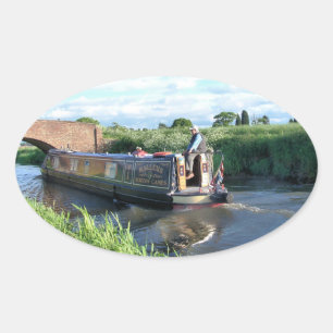 NARROWBOATS OVALER AUFKLEBER