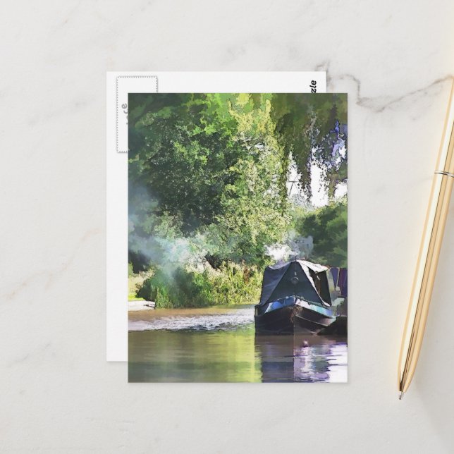 NARROWBOATS POSTKARTE (Vorderseite/Rückseite Beispiel)