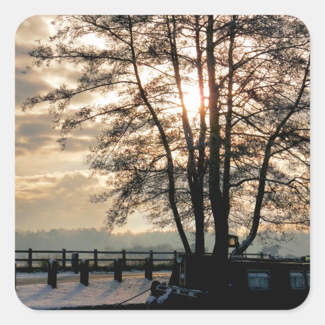 NARROWBOATS QUADRATISCHER AUFKLEBER (Vorderseite)