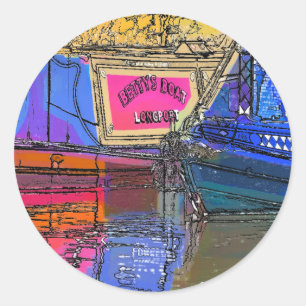 NARROWBOATS RUNDER AUFKLEBER