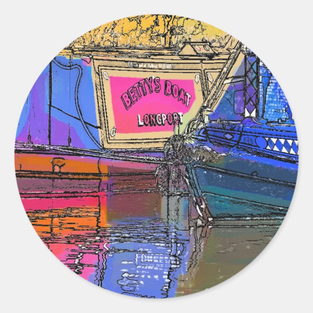 NARROWBOATS RUNDER AUFKLEBER (Vorderseite)