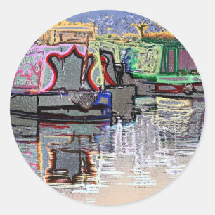 NARROWBOATS RUNDER AUFKLEBER