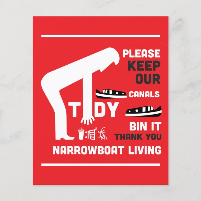 Narrowboter und Kanalboote Flyer (Vorne)