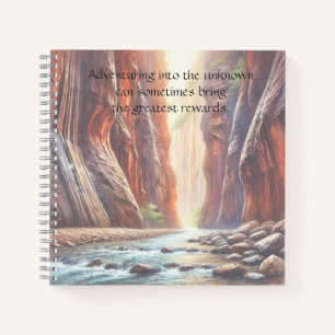 Narrows / Zion National Park & Quote Notizbuch
