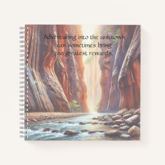 Narrows / Zion National Park & Quote Notizbuch