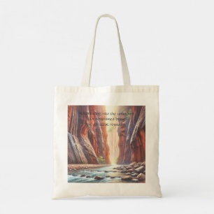 Narrows / Zion National Park & Quote Tragetasche