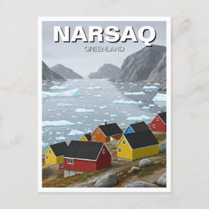 Narsaq Grönland Travel Postkarte